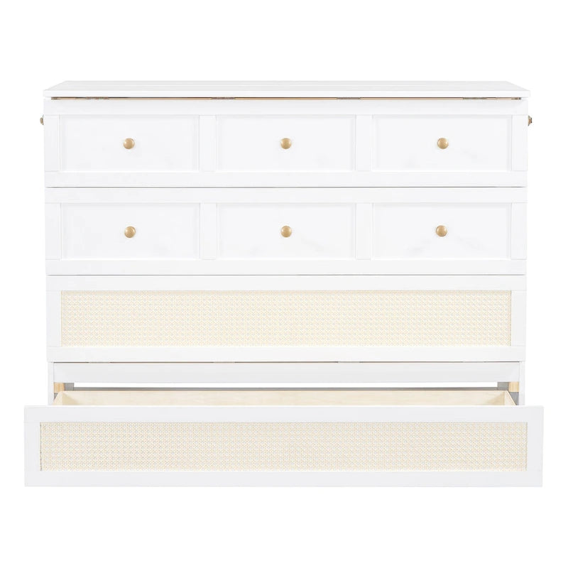 Nestfair Full Size Murphy Bed with Large Drawers 3