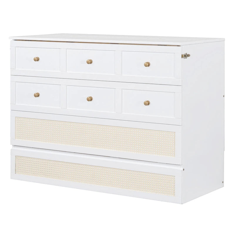 Nestfair Full Size Murphy Bed with Large Drawers 6