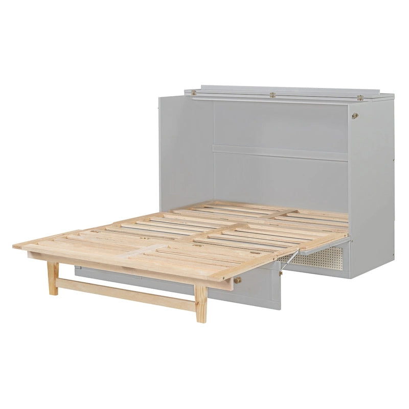 Nestfair Full Size Murphy Bed with Large Drawers 15