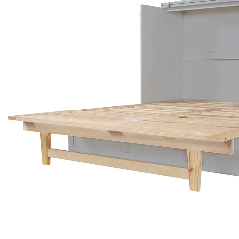 Nestfair Full Size Murphy Bed with Large Drawers 16