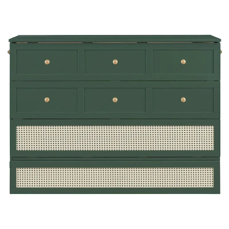 Nestfair Full Size Murphy Bed with Large Drawers 30