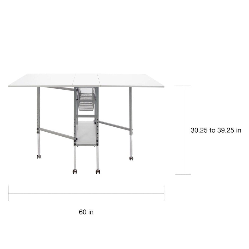 Sew Ready Adjustable Height Hobby and Craft Table with Drawers 9