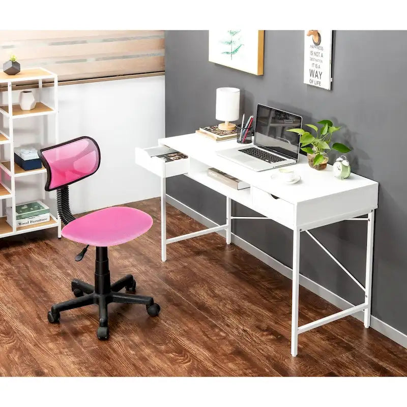 JJS 48' Writing Desk with Drawers, Contemporary Home Office Large Computer Laptop Workstation with Storage 13
