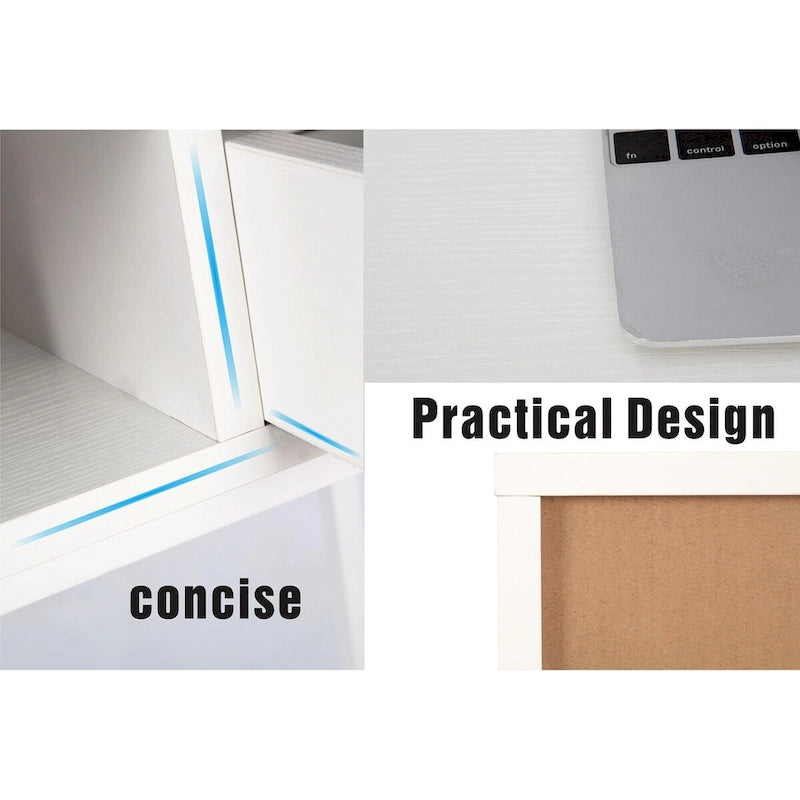 JJS 48' Writing Desk with Drawers, Contemporary Home Office Large Computer Laptop Workstation with Storage 15