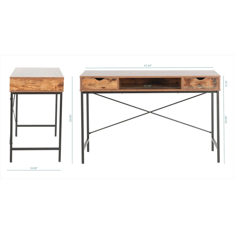 JJS 48' Writing Desk with Drawers, Contemporary Home Office Large Computer Laptop Workstation with Storage 23