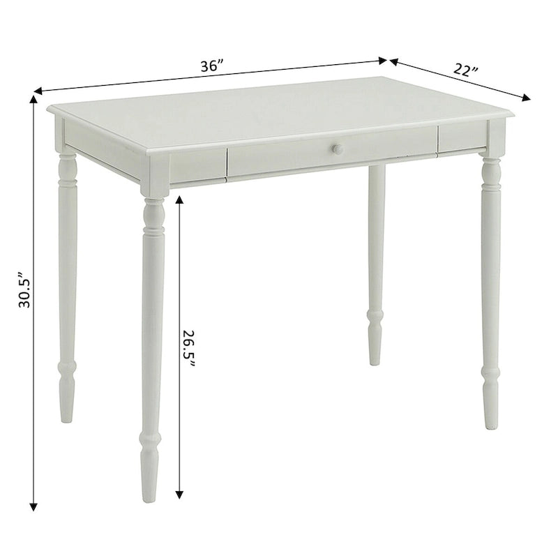 Convenience Concepts French Country 1 Drawer Desk 4