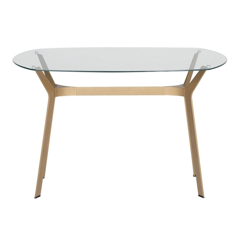 Silver Orchid Myers Metal and Glass 48-inch Modern Desk Table 3