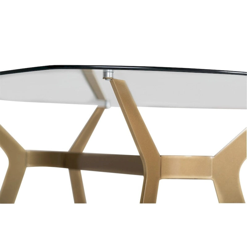 Silver Orchid Myers Metal and Glass 48-inch Modern Desk Table 4