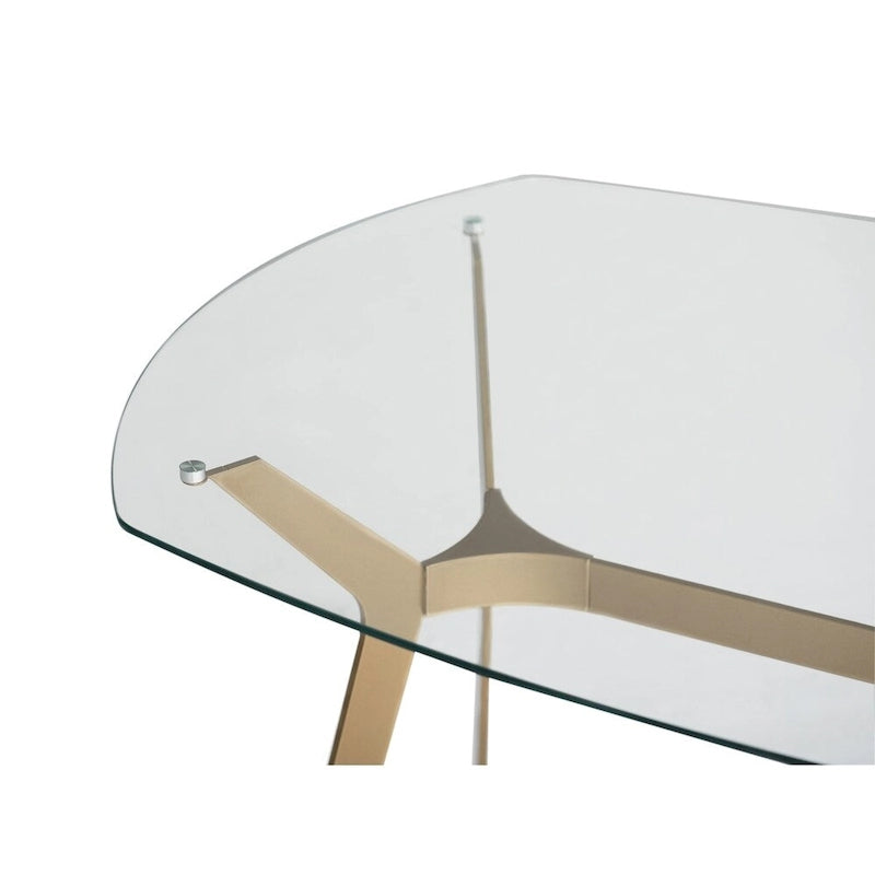 Silver Orchid Myers Metal and Glass 48-inch Modern Desk Table 5