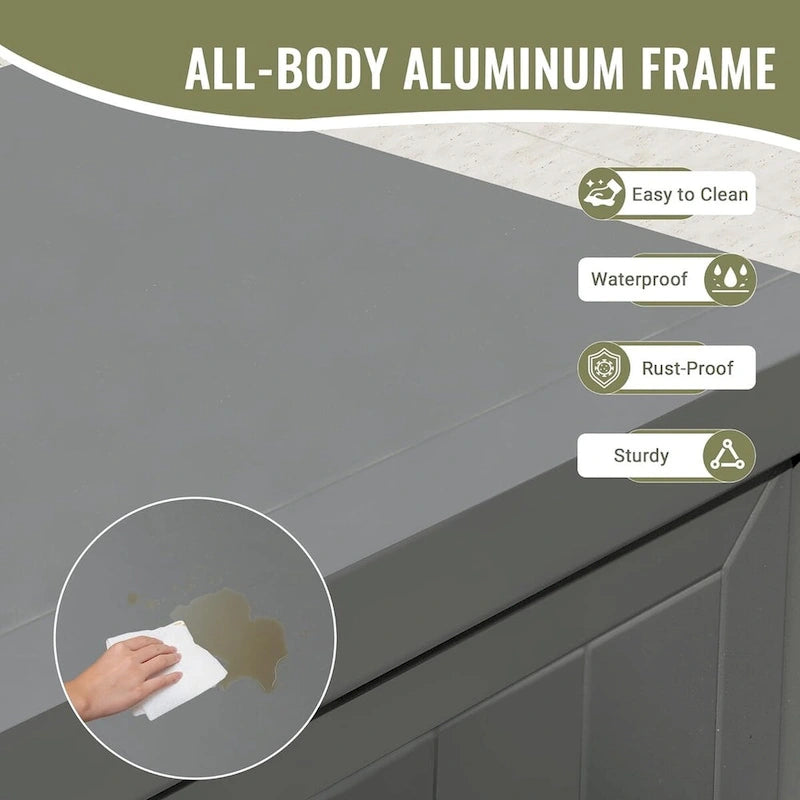 Outdoor Kitchen Island with Storage,Freestanding Outdoor Prep Table Grill Storage Cabinet