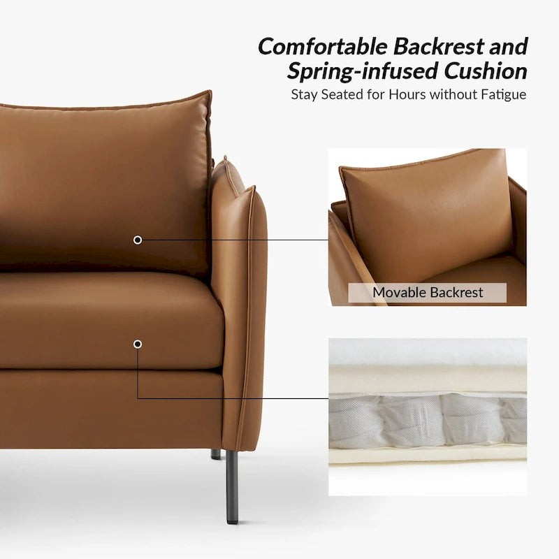 Christopher Modern Anti-scratch Fabric Armchair with Black Metal Legs Set of 2 by HULALA HOME 7
