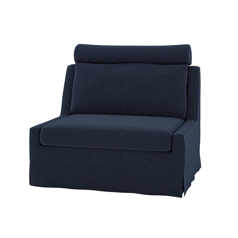 Anne 45 W Modern Slipcovered Chair with Ottoman by HULALA HOME 12