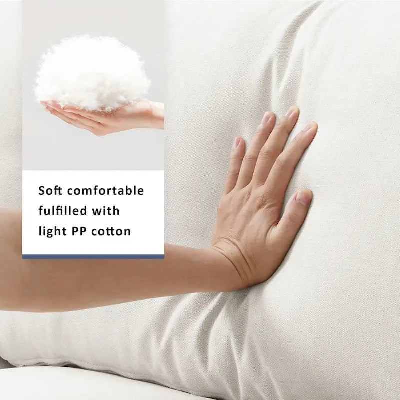 Modern Sectional Sofa,L-shaped Couch Set with 2 Free pillows,4-seat Polyester Fabric Couch Set with Convertible Ottoman 21