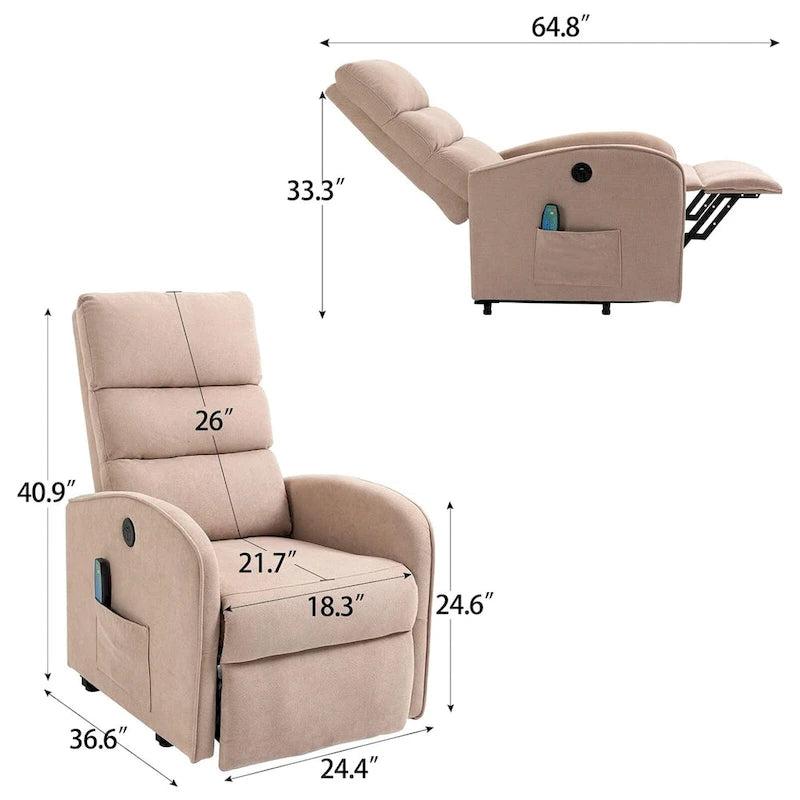 AVAWING Modern Power Lift Massage Chair Electric Recliner 13