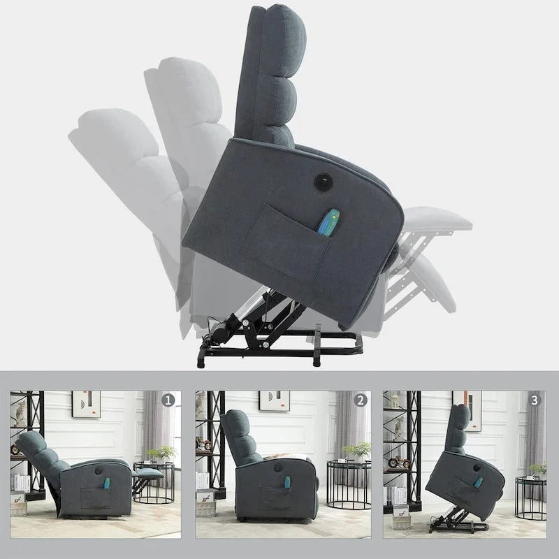 AVAWING Modern Power Lift Massage Chair Electric Recliner 18