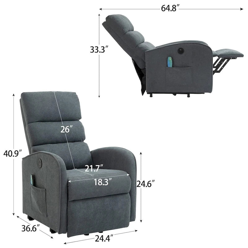 AVAWING Modern Power Lift Massage Chair Electric Recliner 20