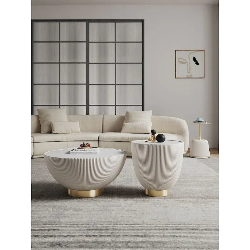 Manhattan Comfort Modern Anderson 2.0 Upholstered 3 Piece Table Set