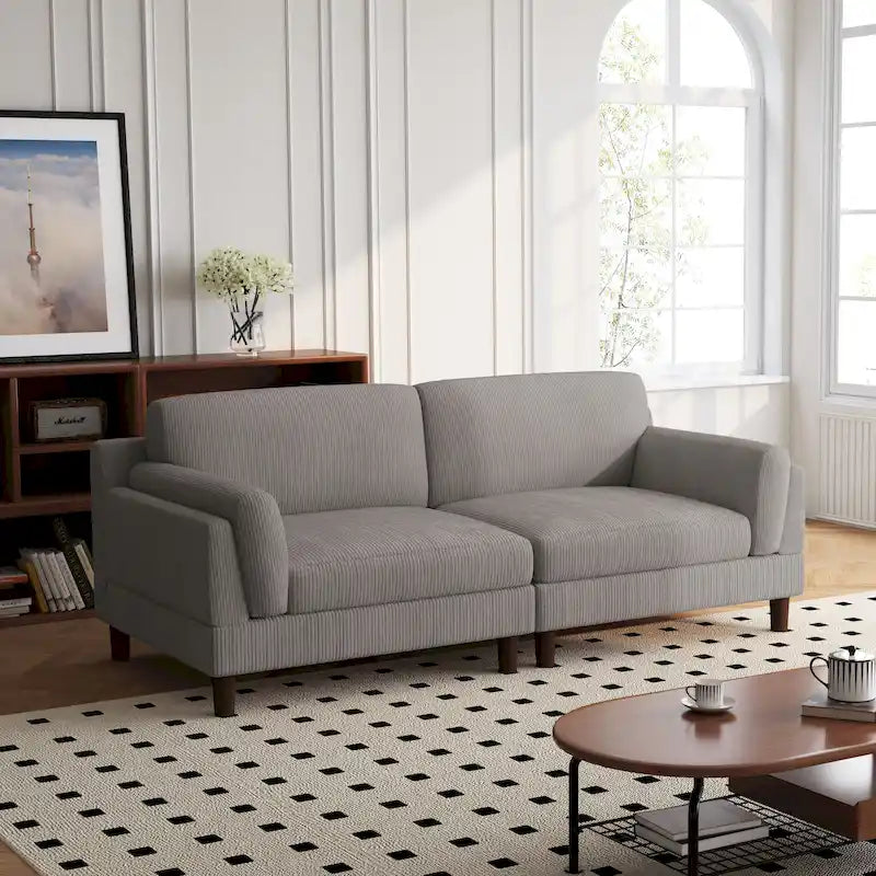 Divano oversize in velluto a coste per soggiorno con cuscini reversibili 40