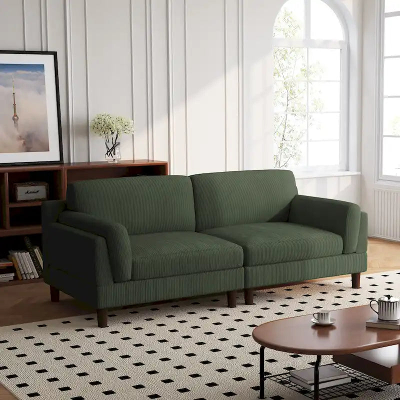 Divano oversize in velluto a coste per soggiorno con cuscini reversibili 41