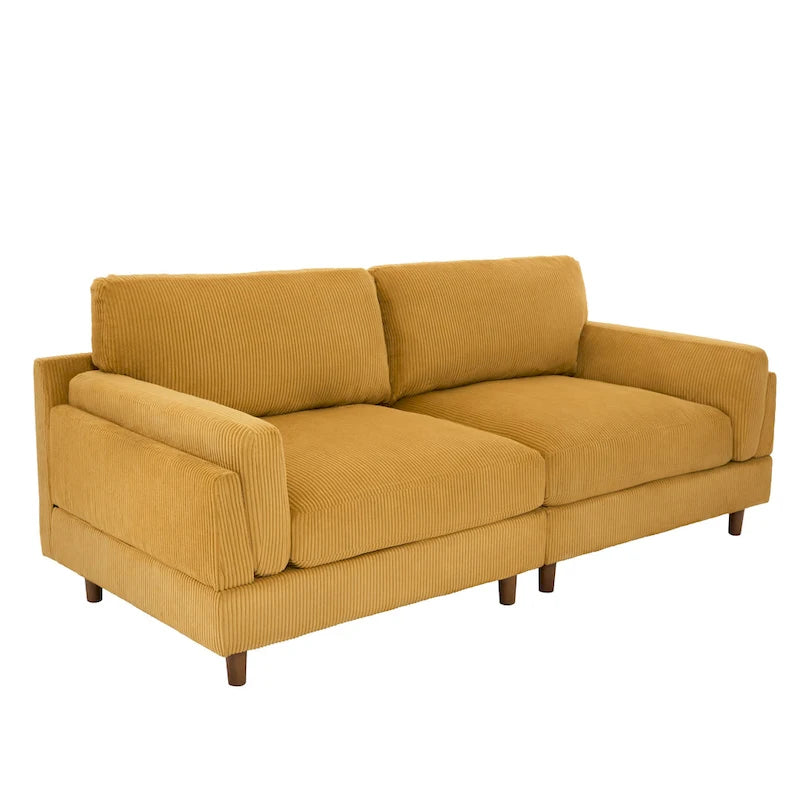 Divano oversize in velluto a coste per soggiorno con cuscini reversibili 4