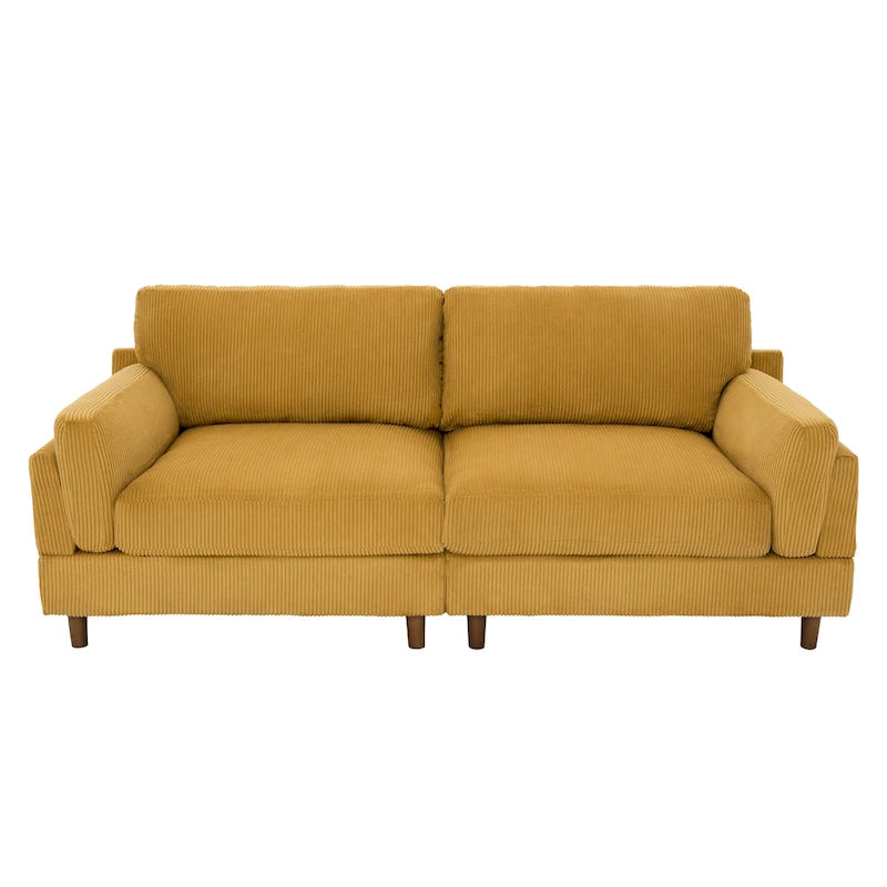 Divano oversize in velluto a coste per soggiorno con cuscini reversibili 7