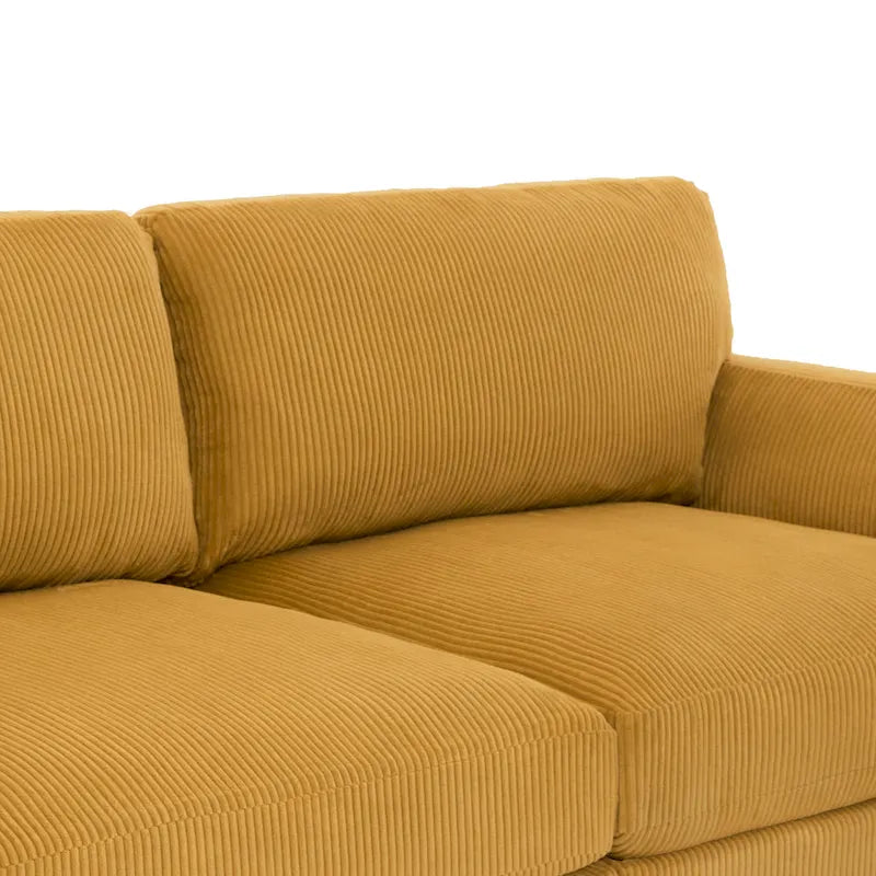 Divano oversize in velluto a coste per soggiorno con cuscini reversibili 8