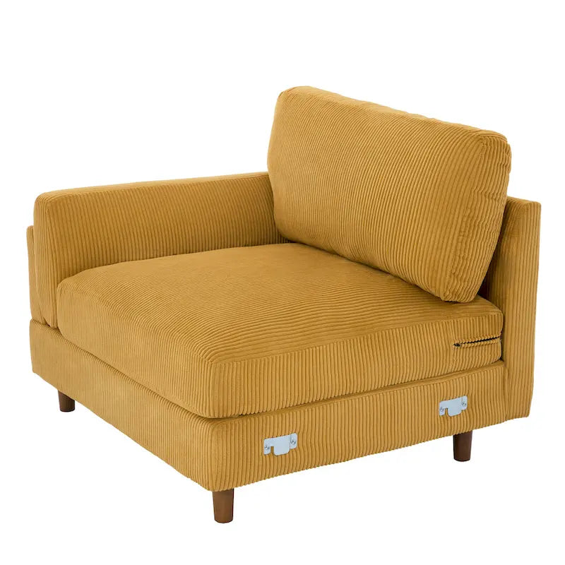 Divano oversize in velluto a coste per soggiorno con cuscini reversibili 9