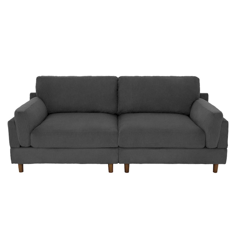 Divano oversize in velluto a coste per soggiorno con cuscini reversibili 15