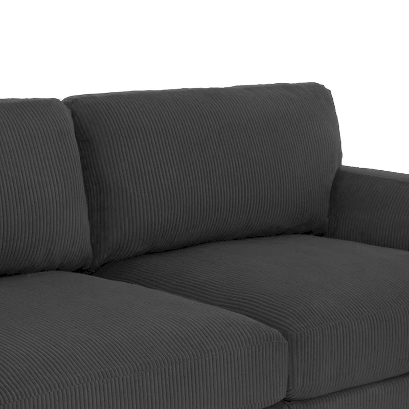 Divano oversize in velluto a coste per soggiorno con cuscini reversibili 16