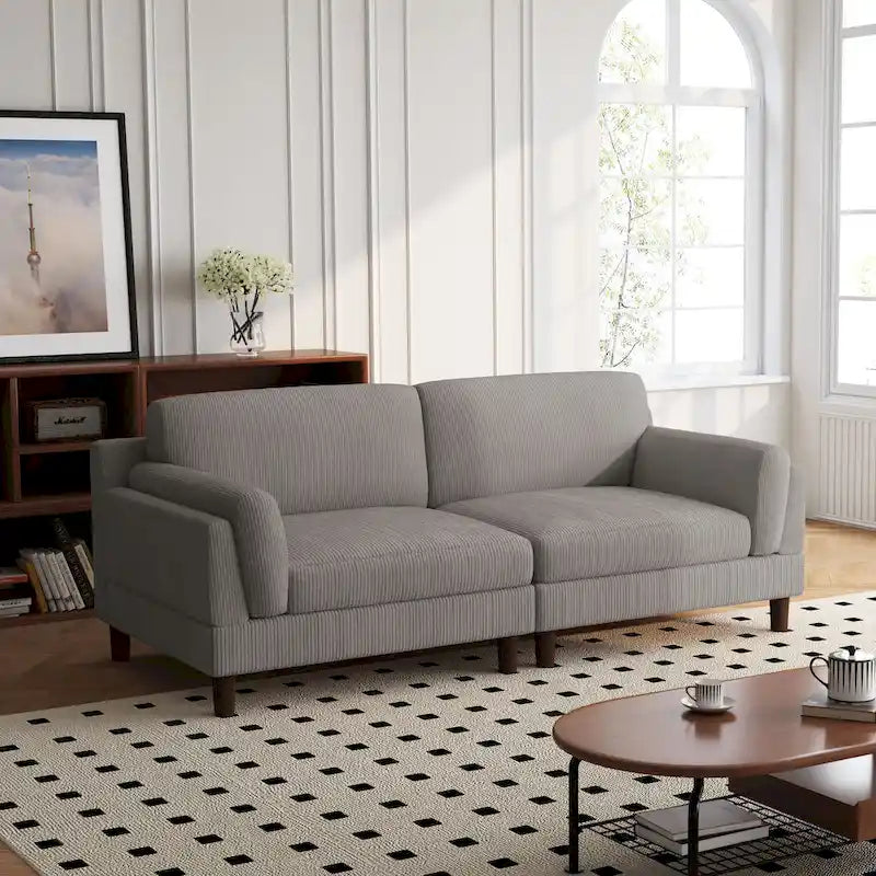 Divano oversize in velluto a coste per soggiorno con cuscini reversibili 25