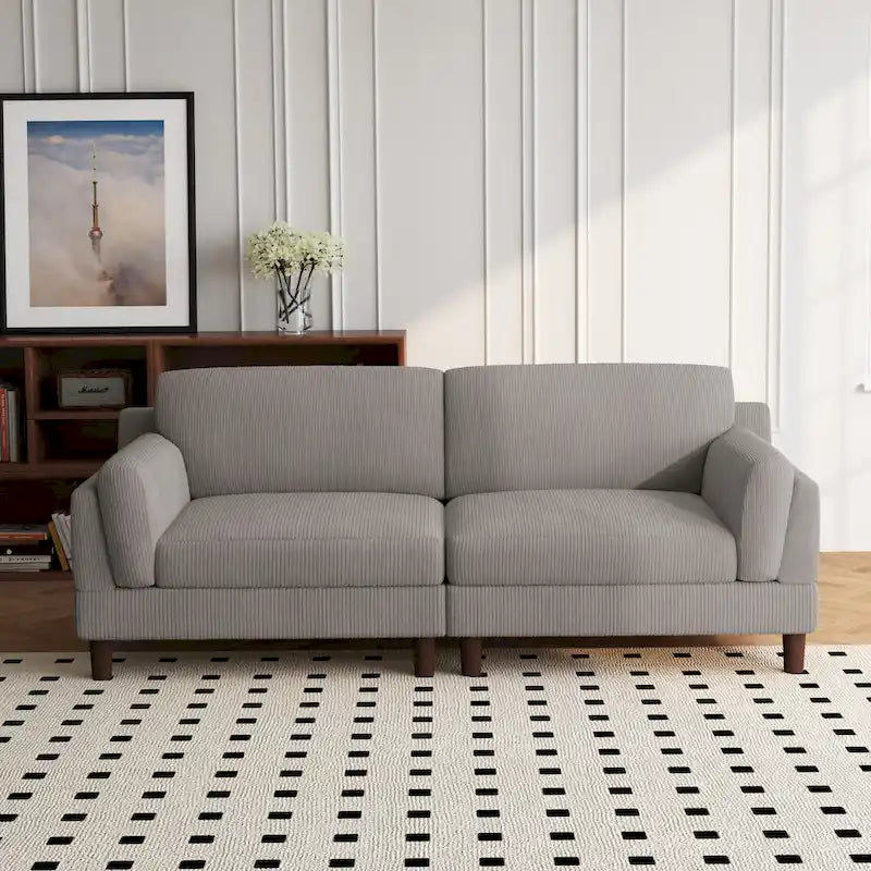 Divano oversize in velluto a coste per soggiorno con cuscini reversibili 26