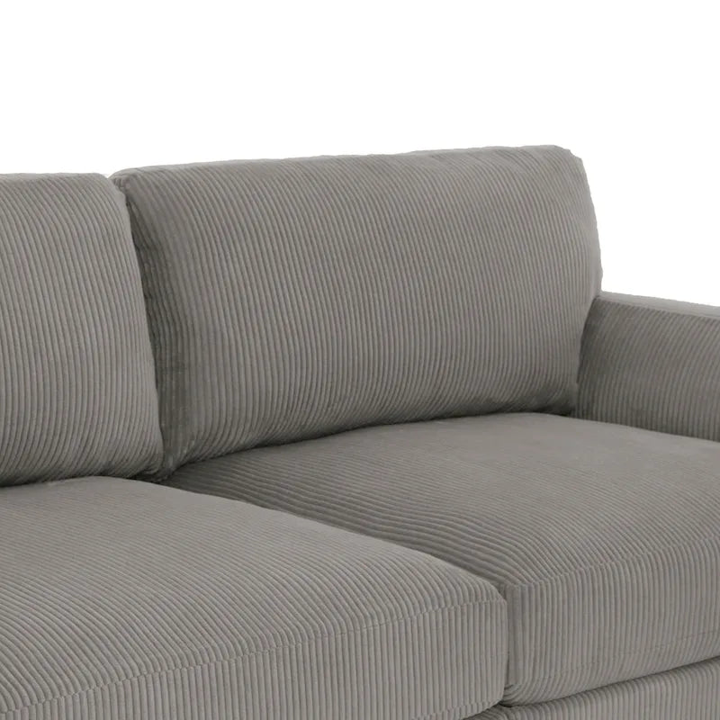 Divano oversize in velluto a coste per soggiorno con cuscini reversibili 30