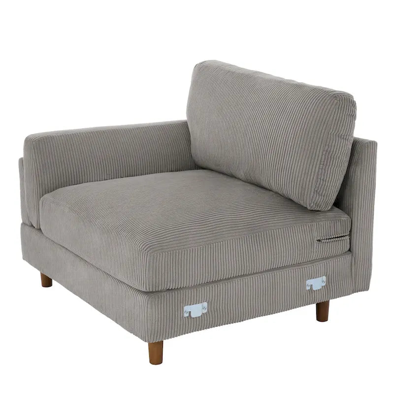 Divano oversize in velluto a coste per soggiorno con cuscini reversibili 31