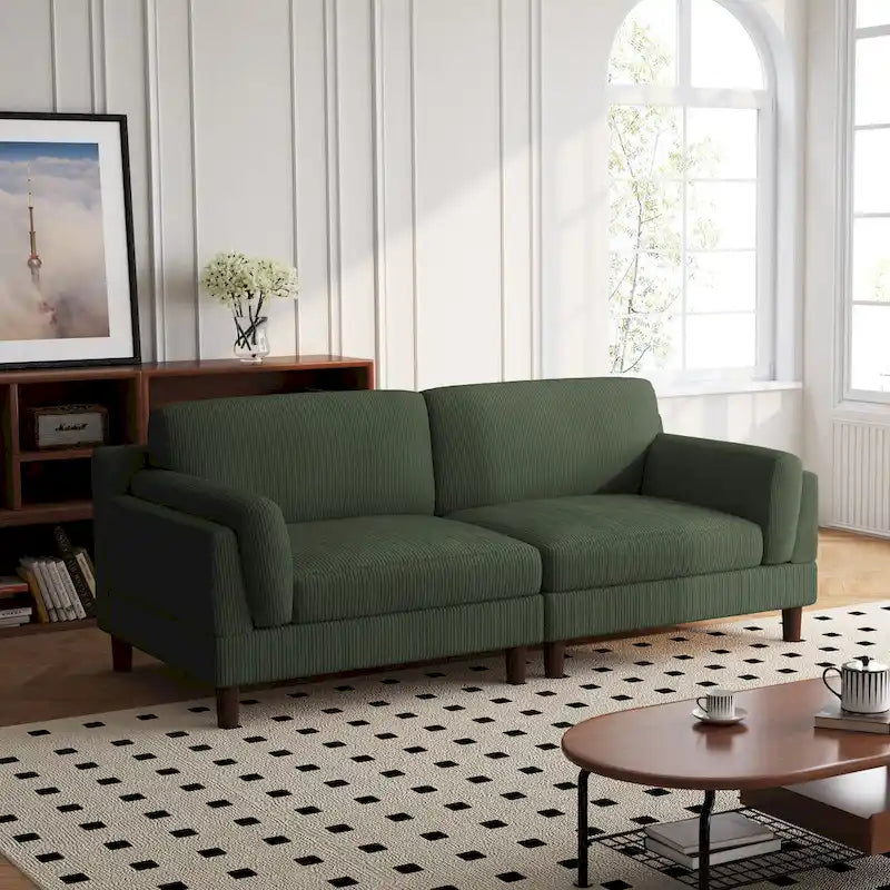 Divano oversize in velluto a coste per soggiorno con cuscini reversibili 32