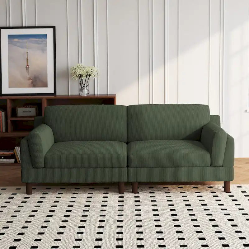 Divano oversize in velluto a coste per soggiorno con cuscini reversibili 33