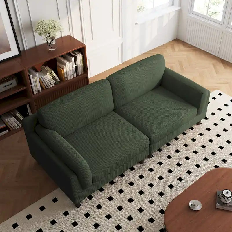 Divano oversize in velluto a coste per soggiorno con cuscini reversibili 34