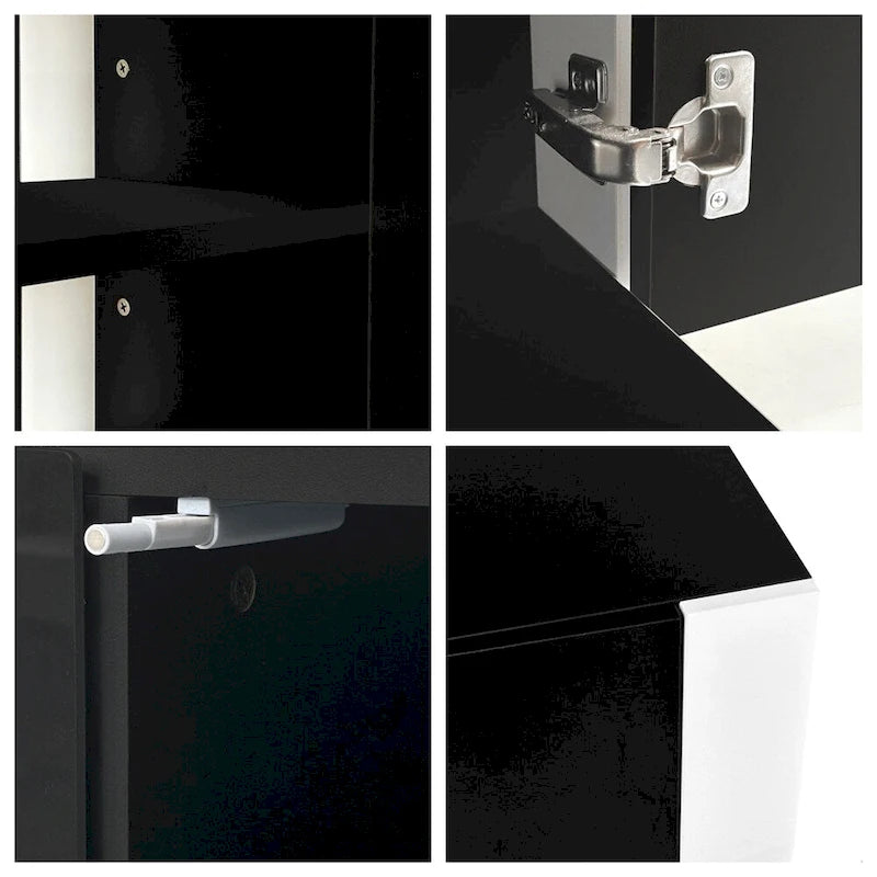 Modern TV Stand w/ Non-heating Electric Fireplace for TVs up to 78 18