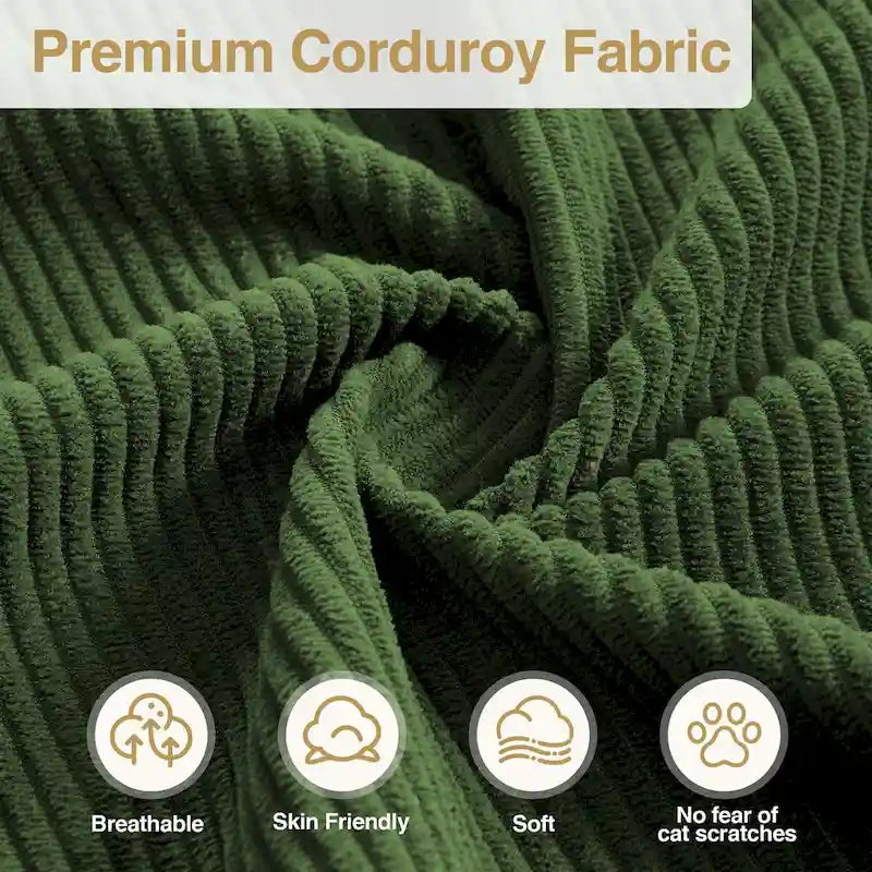 HOOOWOOO L-Shaped Upholstered Sofa Couch with Metal Legs 16