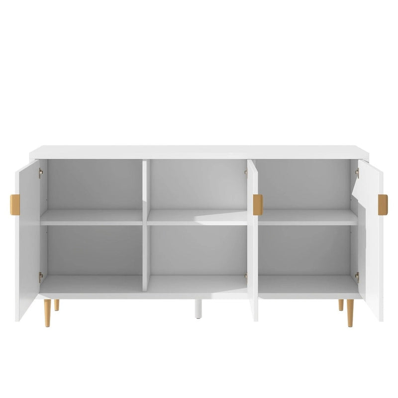 Modern TV Stand for TV up to 70 inch, Console Table with Adjustable Shelves,Storage Sideboard Cabinet for Living Room 3