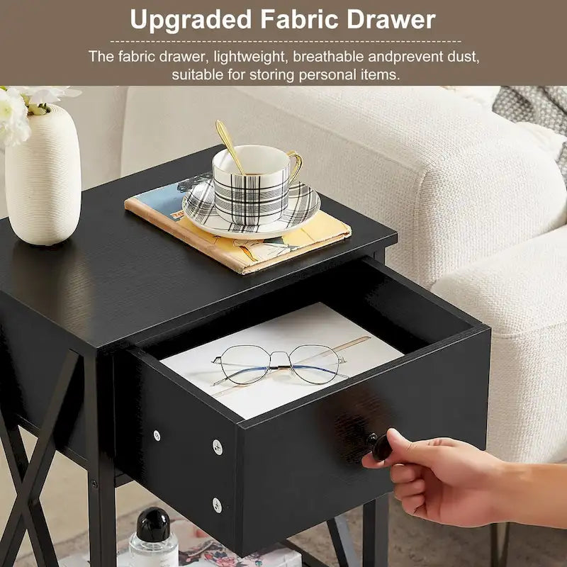 Javlergo Modern 3 Piece Coffee Table Set for Living Room Includes Wood Coffee Table and End Table Set of 2 6