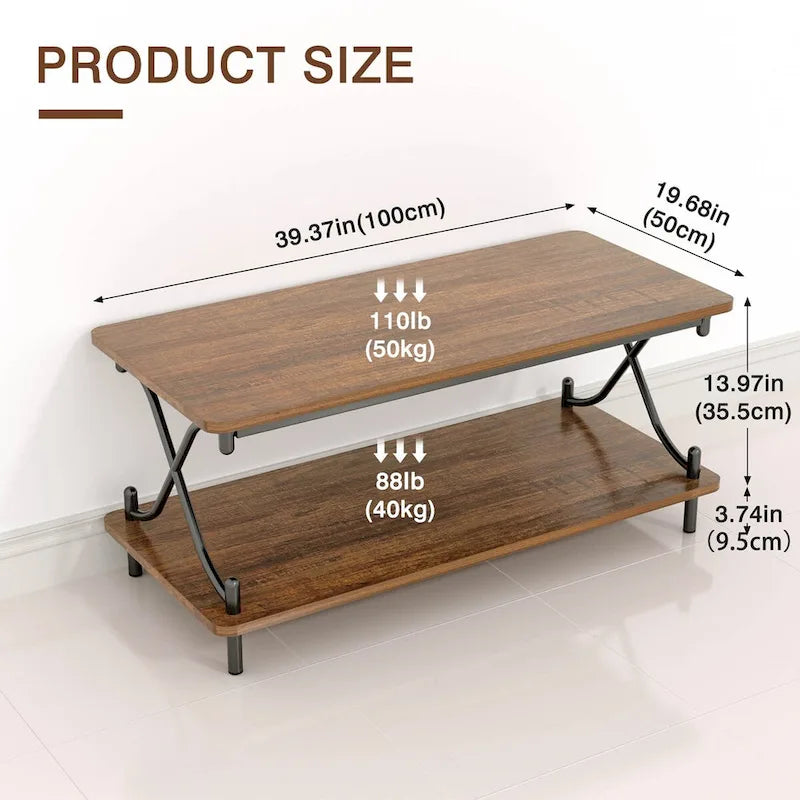 Javlergo Modern 3 Piece Coffee Table Set for Living Room Includes Wood Coffee Table and End Table Set of 2 21