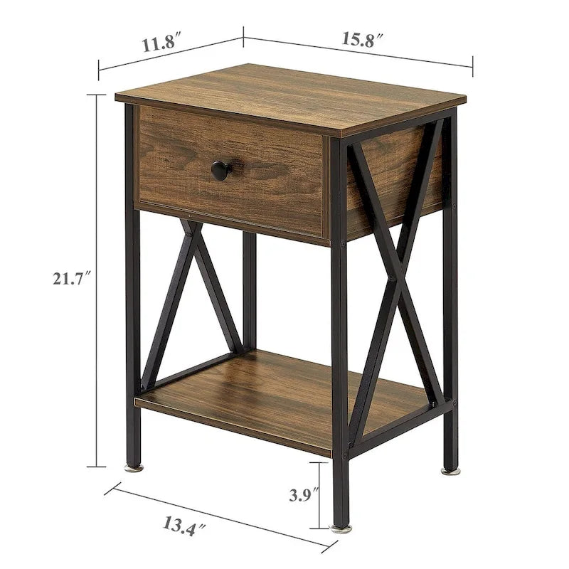 Javlergo Modern 3 Piece Coffee Table Set for Living Room Includes Wood Coffee Table and End Table Set of 2 24