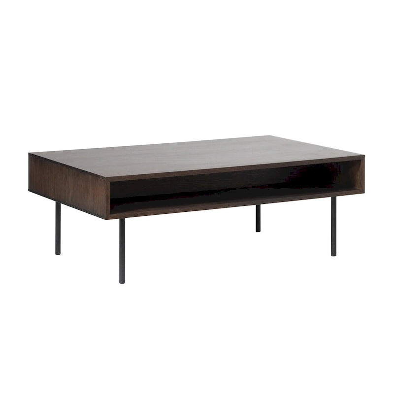 Rye Studio Modern 46 Wide 2-Drawer Coffee Table, Espresso Oak - 28W x 46L x 16.5H 3