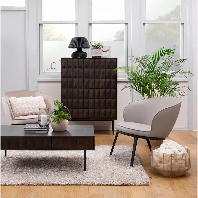 Rye Studio Modern 46 Wide 2-Drawer Coffee Table, Espresso Oak - 28W x 46L x 16.5H 5