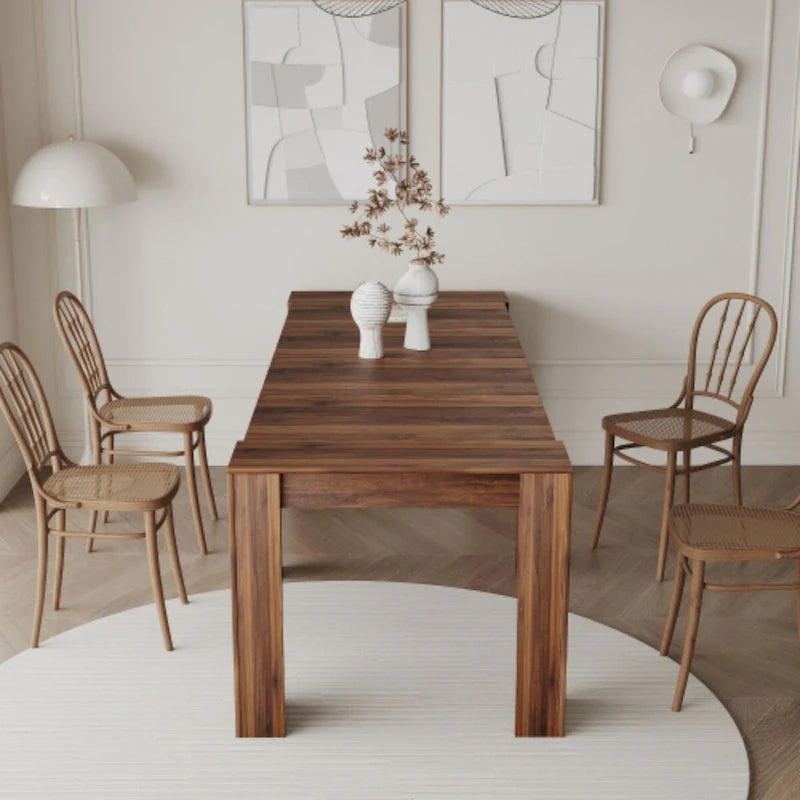 Multifunctional Extendable Rectangular Console Dining Table for 4-8 People 3