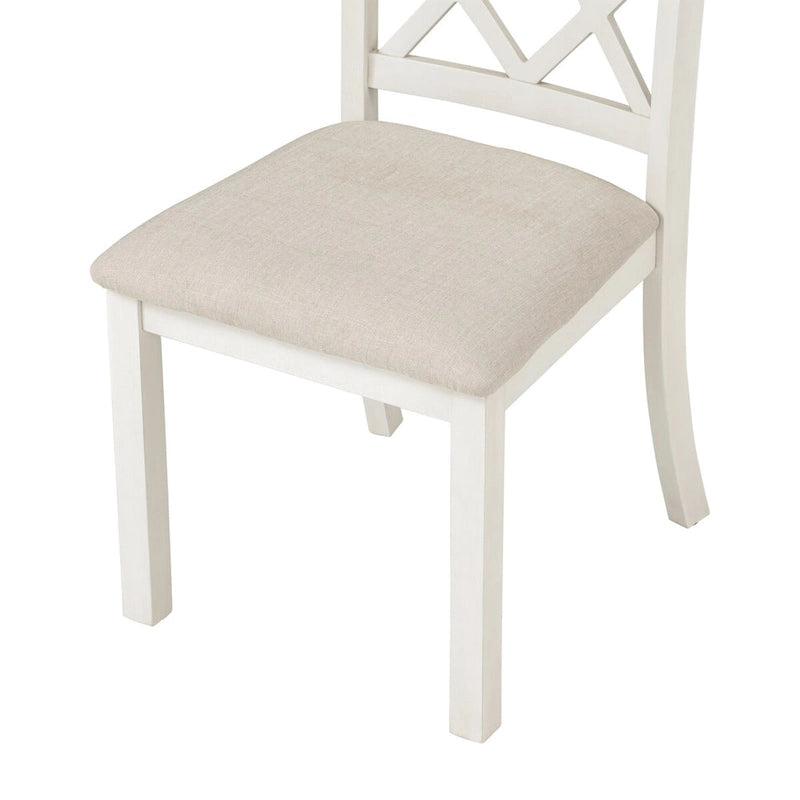 Set da pranzo rotondo da 5 pezzi con sedie imbottite 12