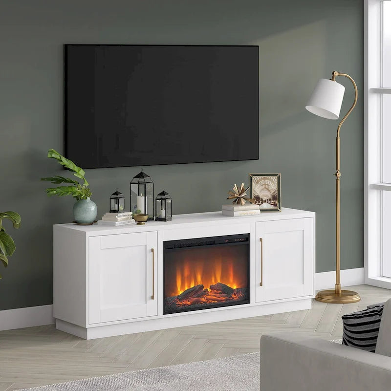 Tillman Rectangular TV Stand with Log Fireplace for TV's up to 75 3