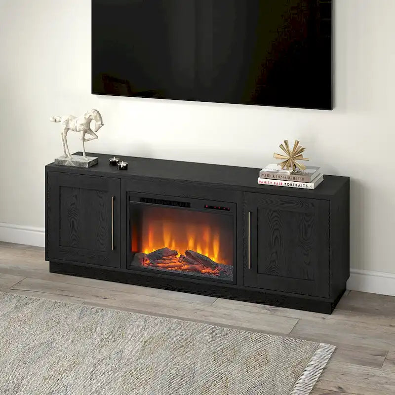 Tillman Rectangular TV Stand with Log Fireplace for TV's up to 75 12