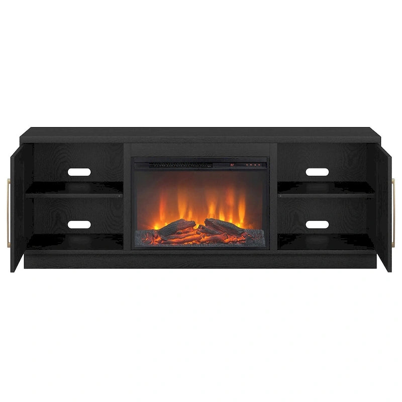 Tillman Rectangular TV Stand with Log Fireplace for TV's up to 75 16