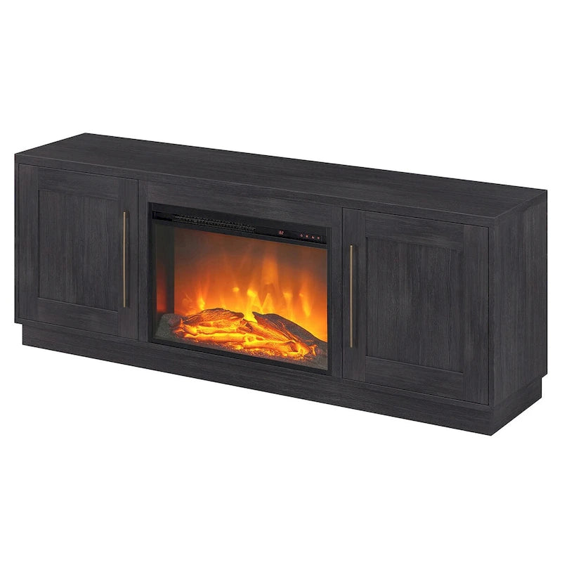 Tillman Rectangular TV Stand with Log Fireplace for TV's up to 75 24